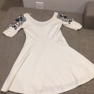 Free People ivory embroidered dress